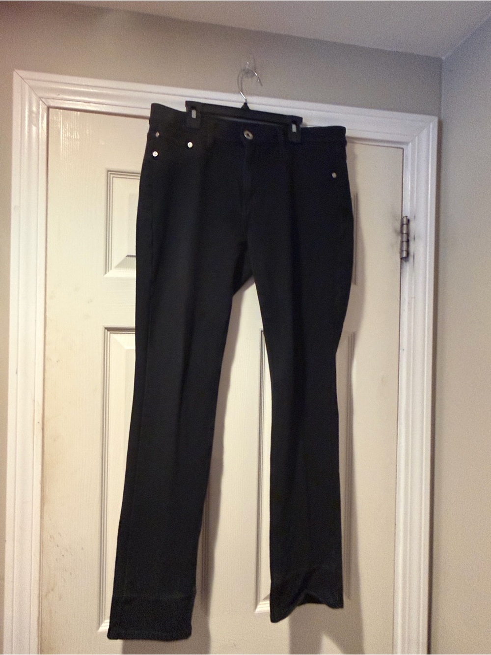 Vanilla Star Women's straight leg jeans in Black XL